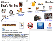 Tablet Screenshot of petespintpot.co.uk